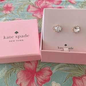 NIB Kate Spade Bezel Stud Flying Colors Earrings